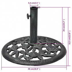 Podstawa pod parasol żeliwna, 12 kg, 48 cm