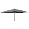 Wiszący parasol z drewnianym słupkiem, 400x300 cm, antracytowy