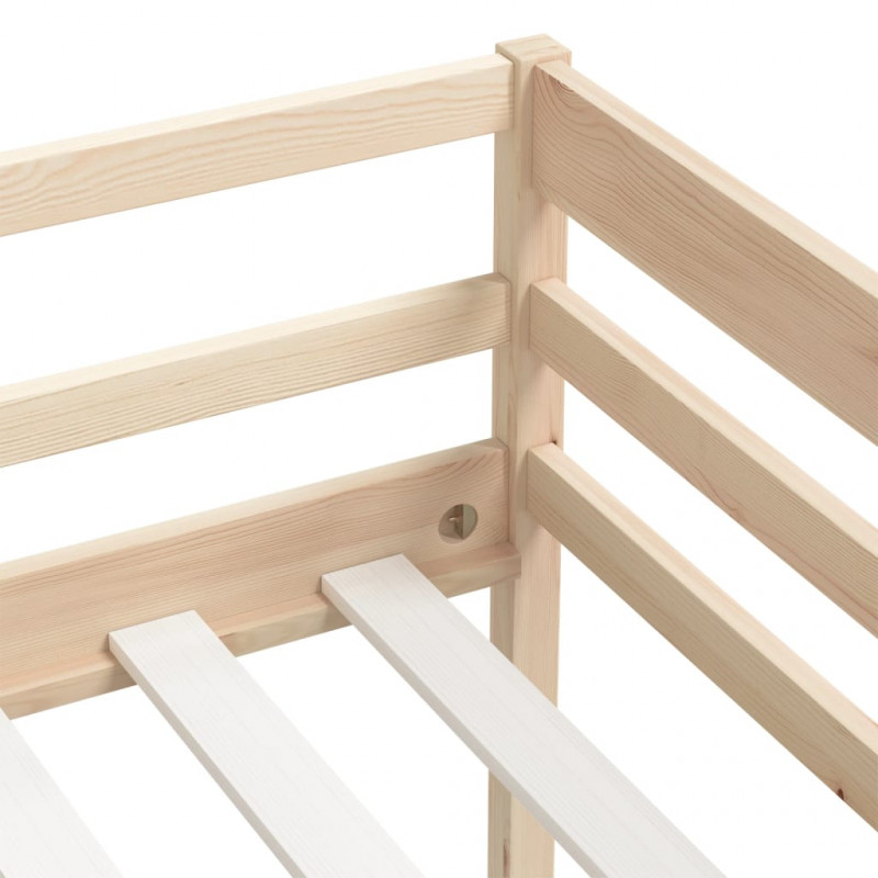 Rama łóżka z litego drewna sosnowego, 90 x 200 cm