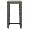 Ogrodowy stolik barowy, szary, 60,5x60,5x110,5 cm, polirattan