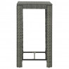 Ogrodowy stolik barowy, szary, 60,5x60,5x110,5 cm, polirattan