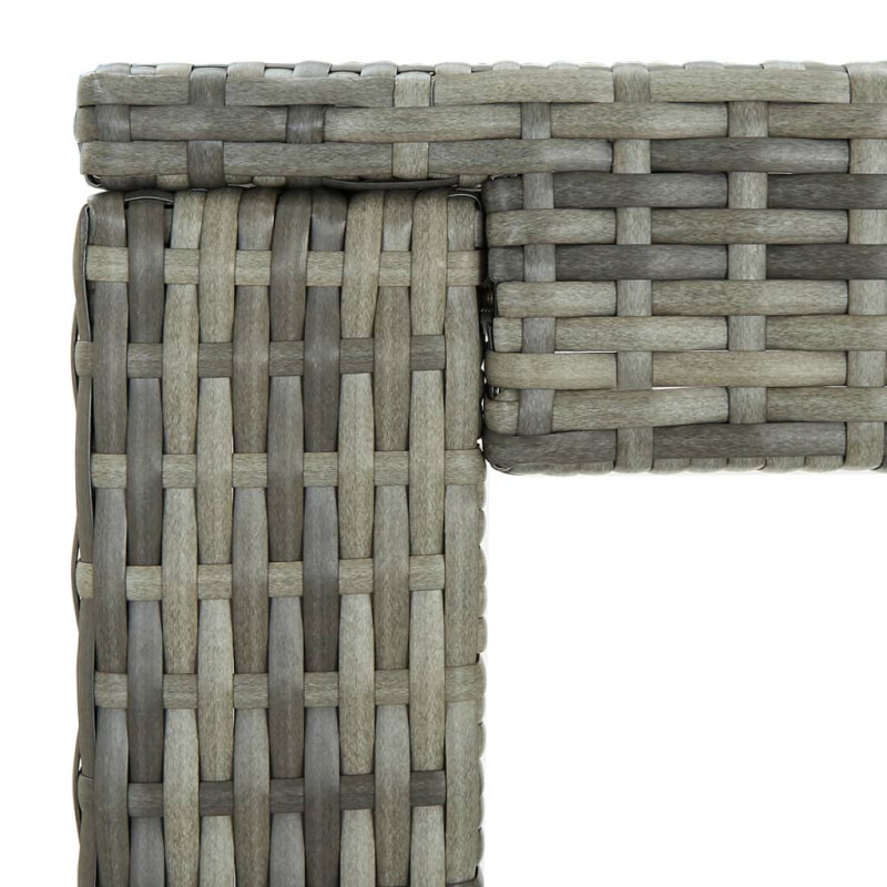 Ogrodowy stolik barowy, szary, 60,5x60,5x110,5 cm, polirattan