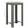 Ogrodowy stolik barowy, szary, 60,5x60,5x110,5 cm, polirattan