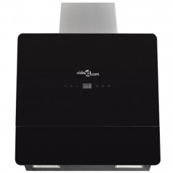 Okap kuchenny ze szkła hartowanego z wyświetlaczem 600 mm, czarny