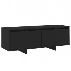 Szafka pod TV, czarna, 120x30x40,5 cm, materiał drewnopochodny