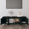 Szafka pod TV, czarna, 120x30x40,5 cm, materiał drewnopochodny