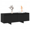 Szafka pod TV, czarna, 120x30x40,5 cm, materiał drewnopochodny