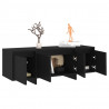 Szafka pod TV, czarna, 120x30x40,5 cm, materiał drewnopochodny