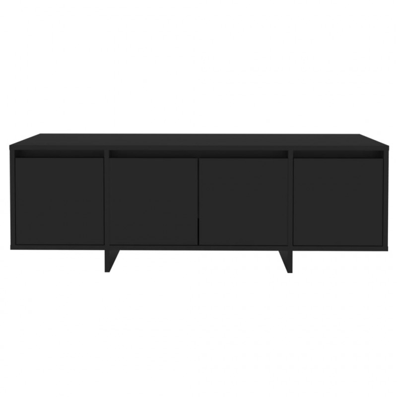 Szafka pod TV, czarna, 120x30x40,5 cm, materiał drewnopochodny