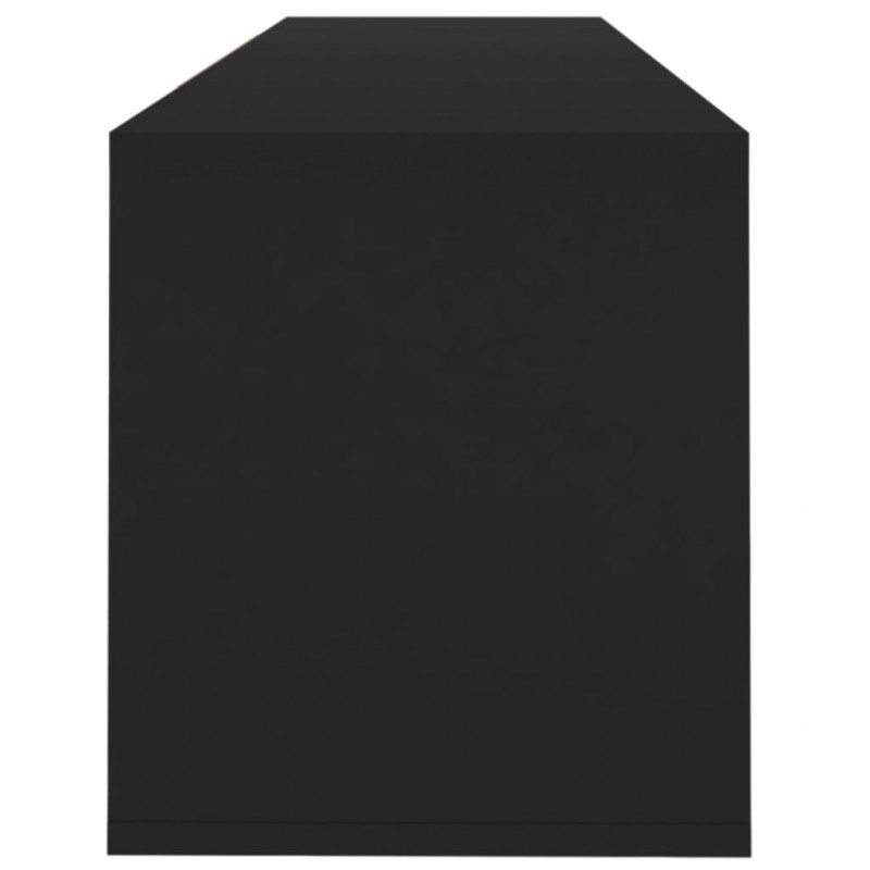Szafka pod TV, czarna, 120x30x40,5 cm, materiał drewnopochodny