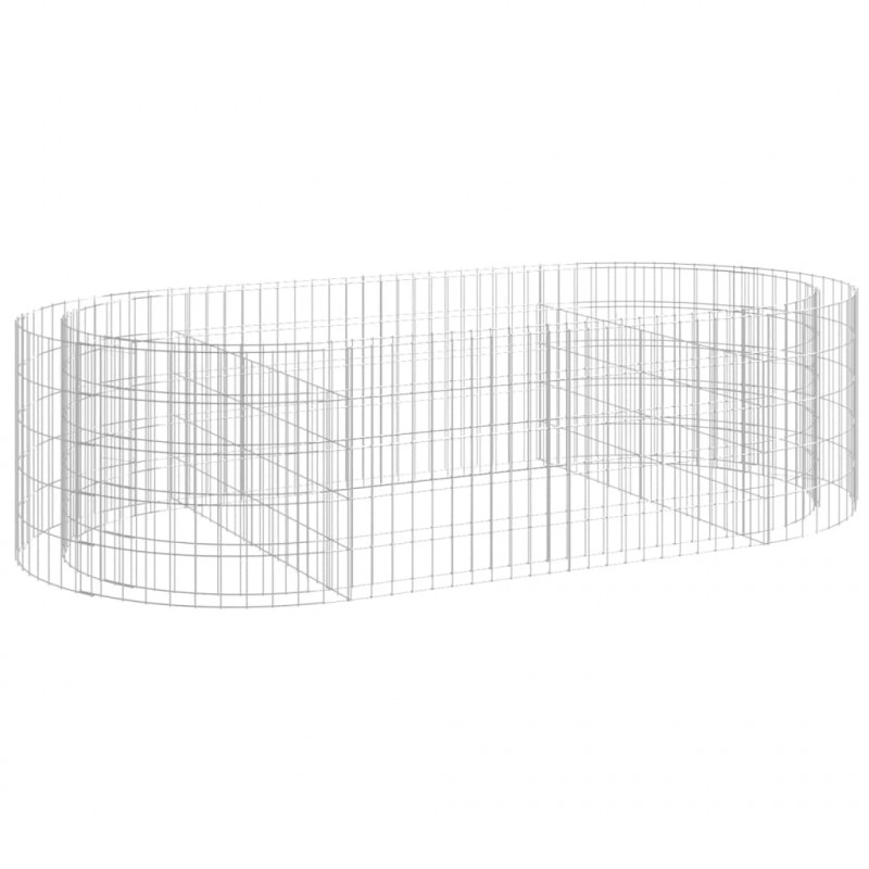 Podwyższona donica gabionowa galwanizowane żelazo 200x100x50 cm