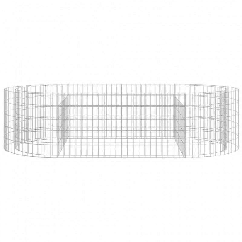 Podwyższona donica gabionowa galwanizowane żelazo 200x100x50 cm