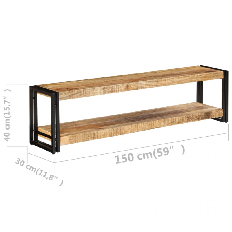 Szafka pod TV, 150x30x40 cm, lite drewno mango