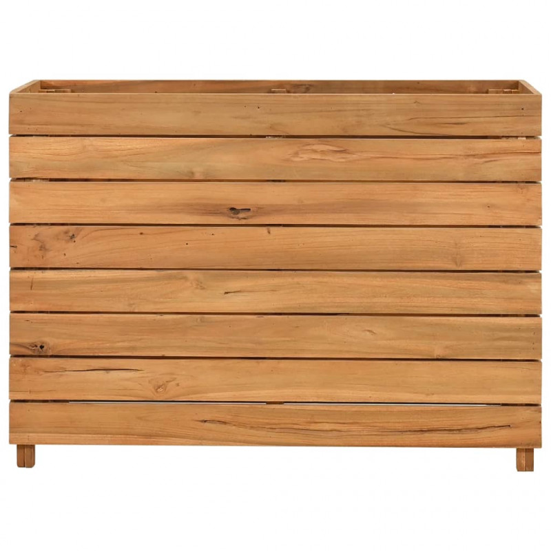 Podwyższona donica 100x40x72 cm drewno tekowe z recyklingu/stal