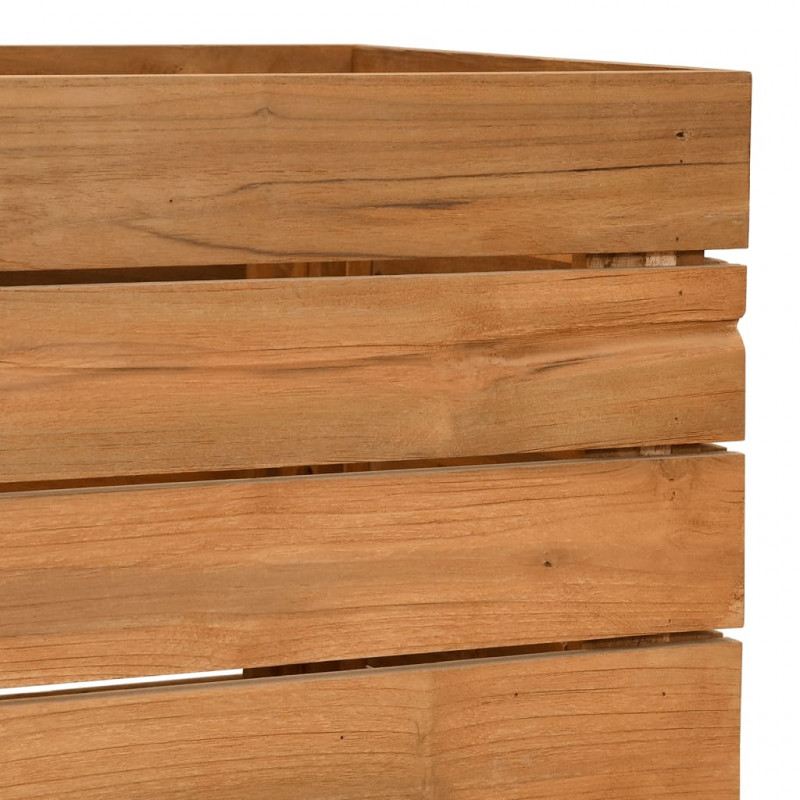Podwyższona donica 100x40x72 cm drewno tekowe z recyklingu/stal