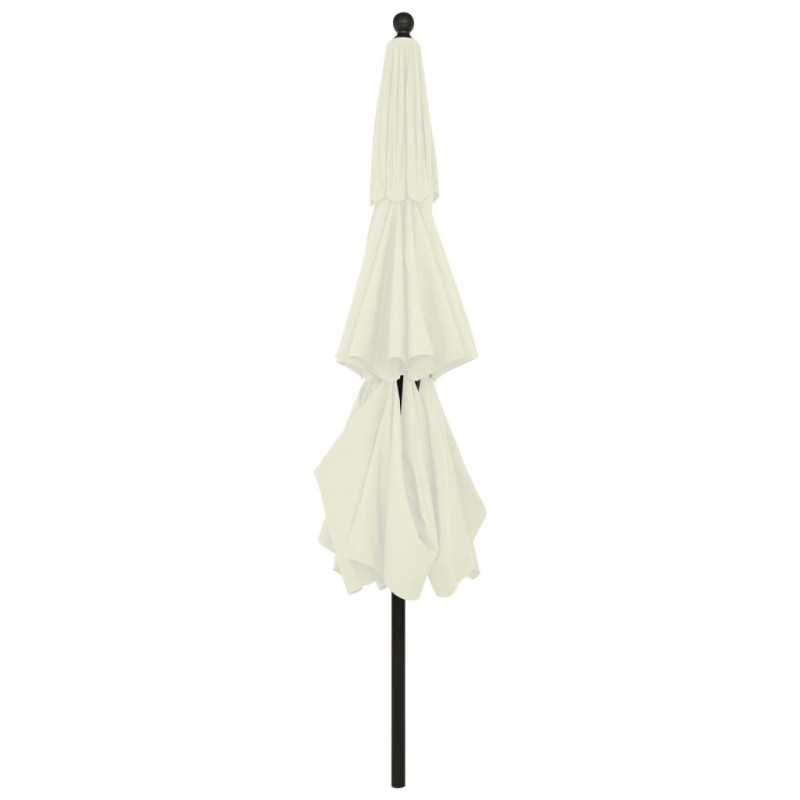 3-poziomowy parasol na aluminiowym słupku, piaskowy, 3,5 m