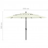 3-poziomowy parasol na aluminiowym słupku, piaskowy, 3,5 m