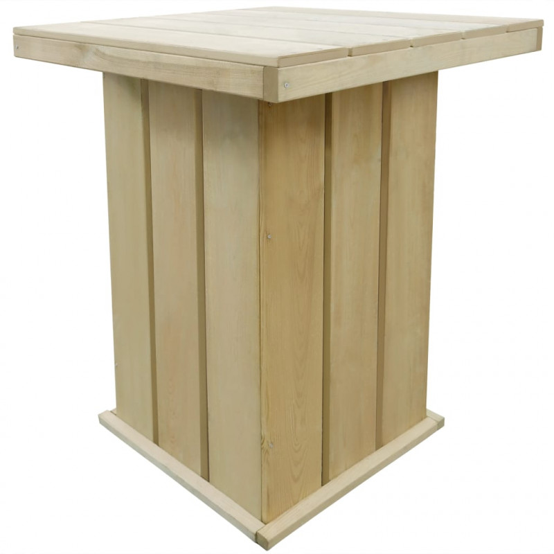 Stolik barowy, 75x75x110 cm, impregnowane drewno