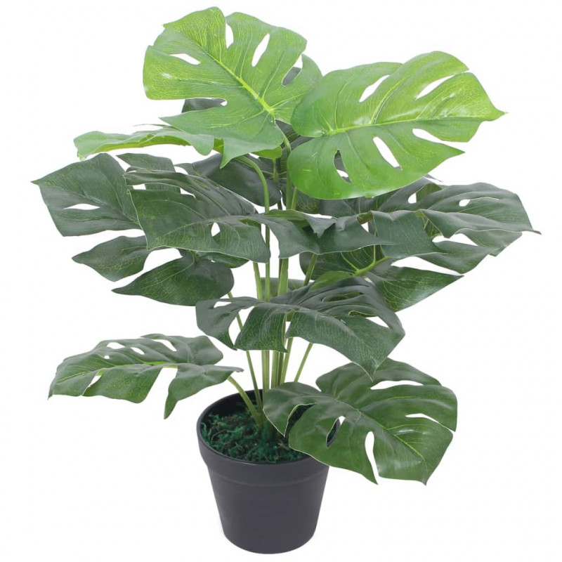 Sztuczna monstera z doniczką, 45 cm, zielona
