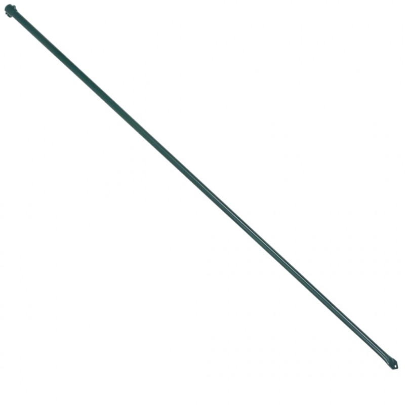 Słupki ogrodzeniowe, 10 szt., 1,5 m, metalowe, zielone