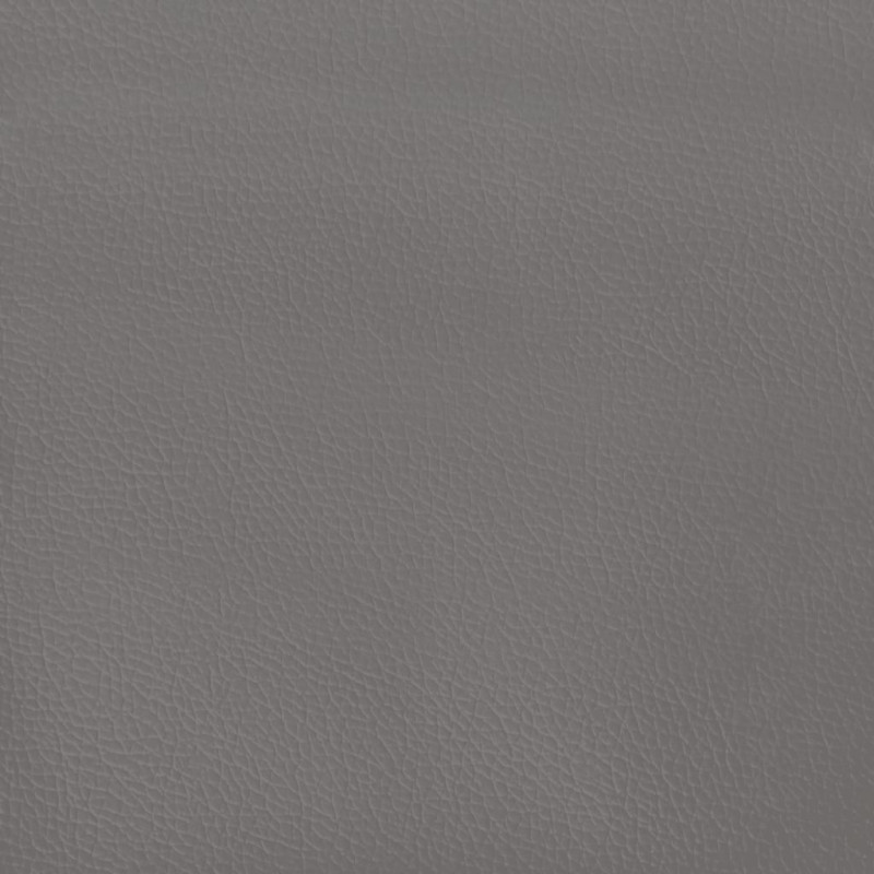 Rama łóżka z zagłówkiem, szara, 160x200 cm, sztuczna skóra