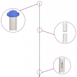 Segmentowy maszt flagowy, srebrny, 6,23 m, aluminium