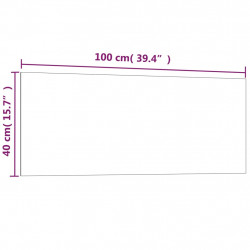 Ścienna tablica magnetyczna, czarna, 100x40 cm, szkło hartowane