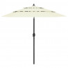 3-poziomowy parasol na aluminiowym słupku, piaskowy, 2,5 m