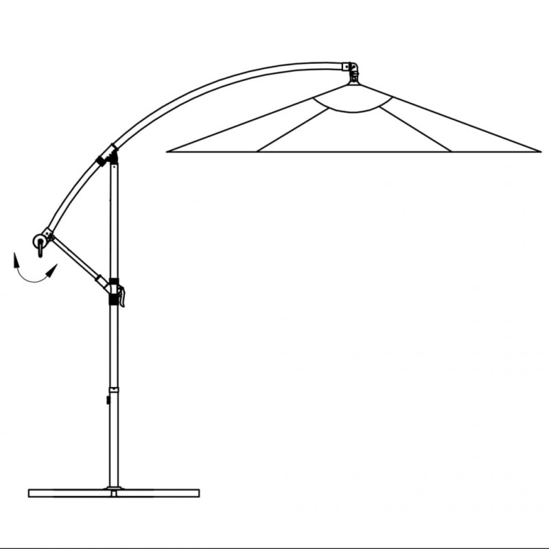 Parasol na wysięgniku 3 m, piaskowy