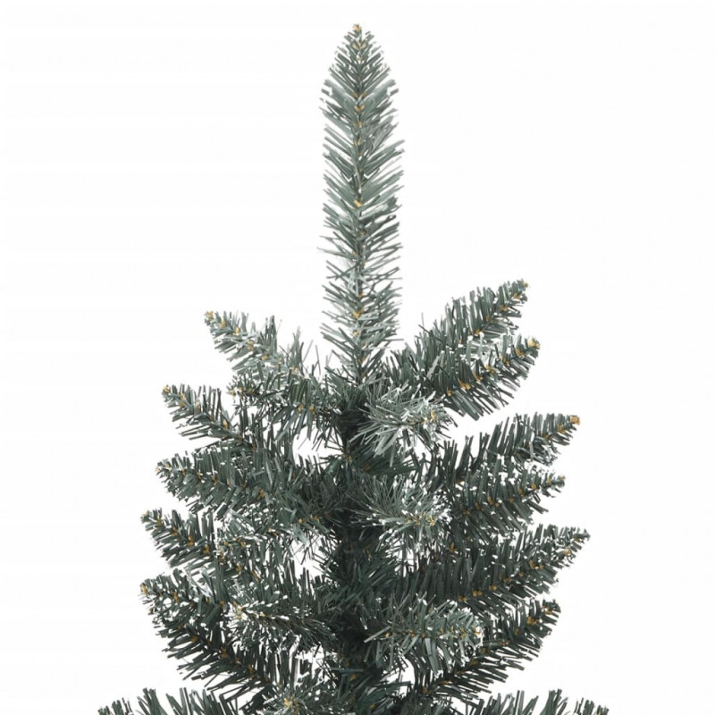 Sztuczna, smukła choinka ze stojakiem, zielona, 150 cm, PVC