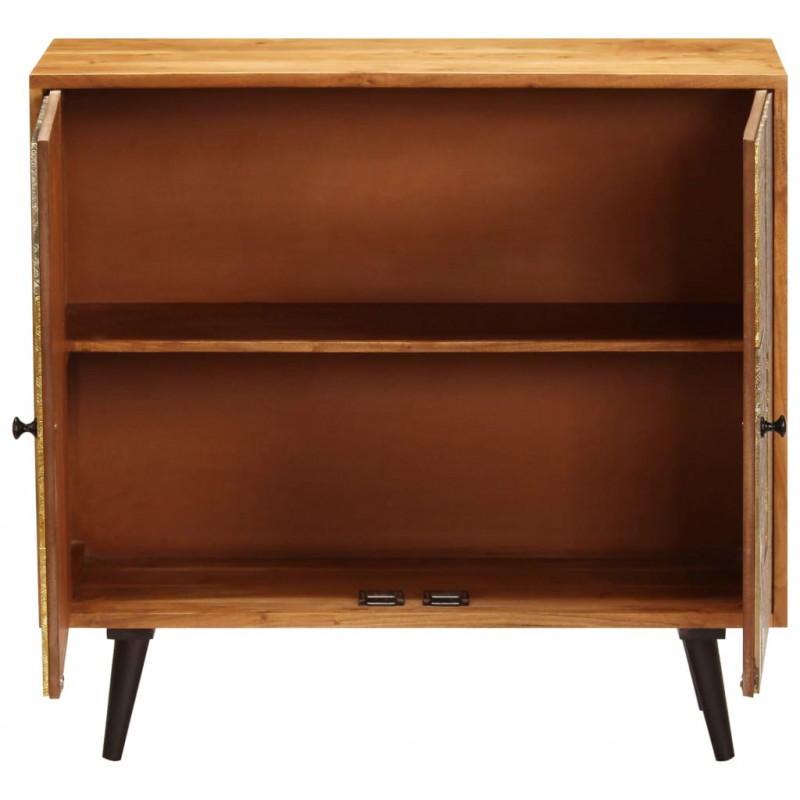 Szafka z litego drewna akacjowego, 80x30x75 cm