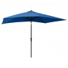 Parasol ogrodowy z LED i stalowym słupkiem, niebieski, 2x3 m
