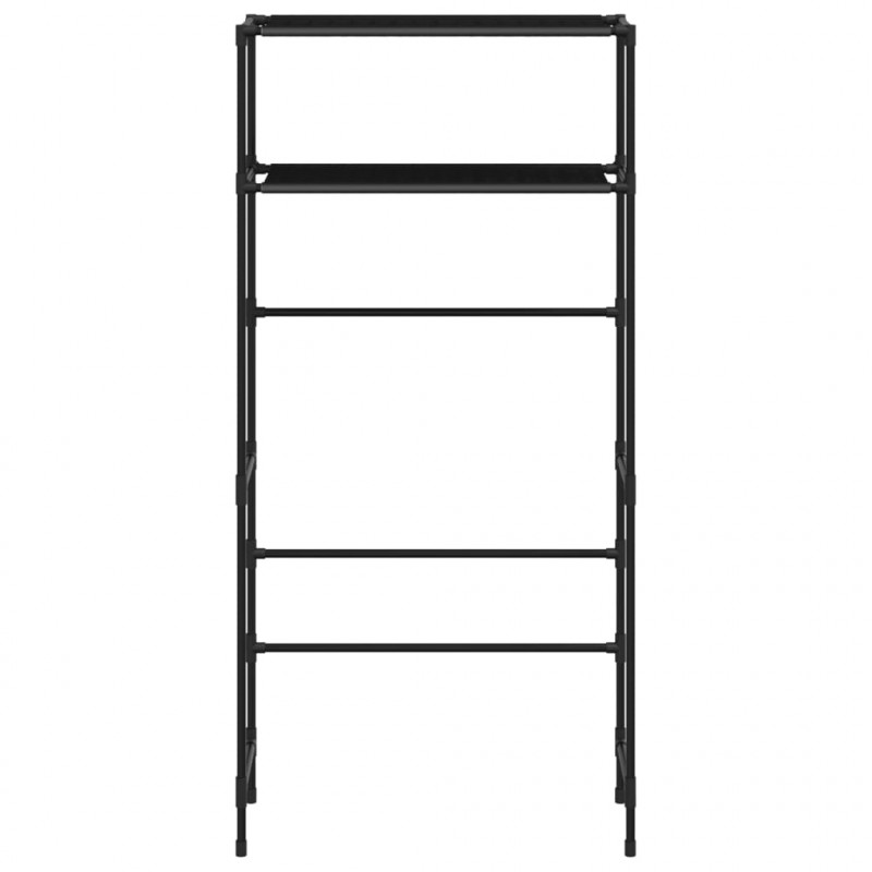 2-poziomowy regał nad pralkę, czarny, 69x28x143 cm, żelazny