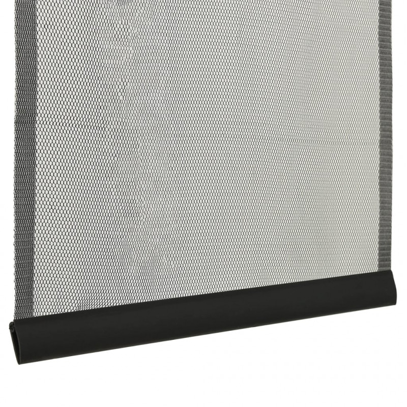 Moskitiera na drzwi, 10-panelowa, czarna, 240x240 cm