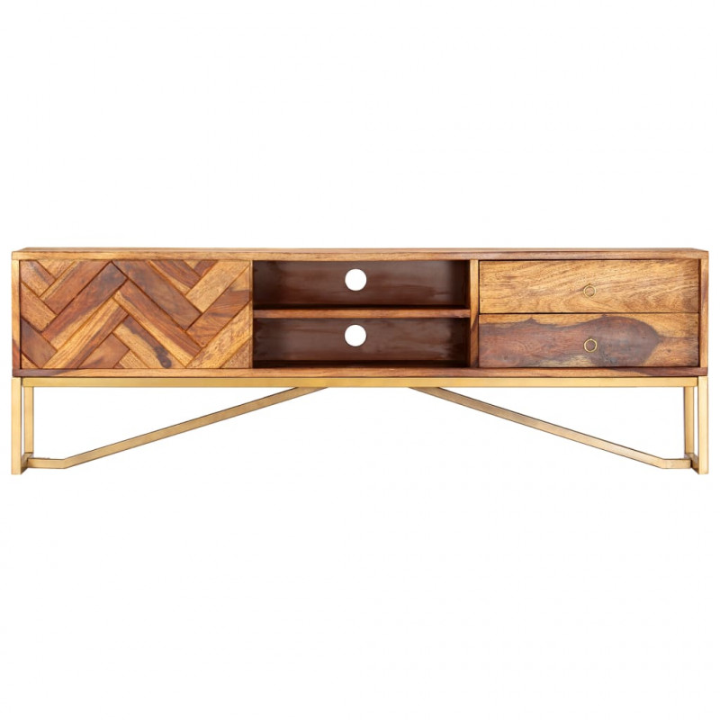 Szafka pod TV, 140x30x45 cm, lite drewno sheesham