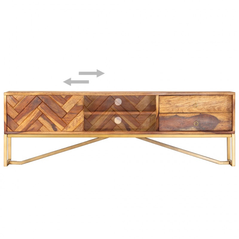 Szafka pod TV, 140x30x45 cm, lite drewno sheesham