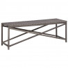Ławka ogrodowa, 120 cm, polirattan, szara