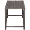 Ławka ogrodowa, 120 cm, polirattan, szara