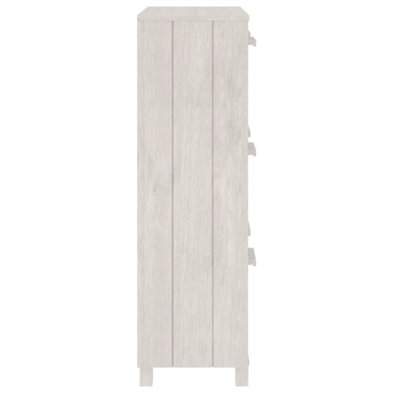 Szafka na buty HAMAR, biała, 59,5x35x117 cm, lite sosna