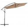 Parasol wiszący z aluminiowym słupkiem, 300 cm, taupe