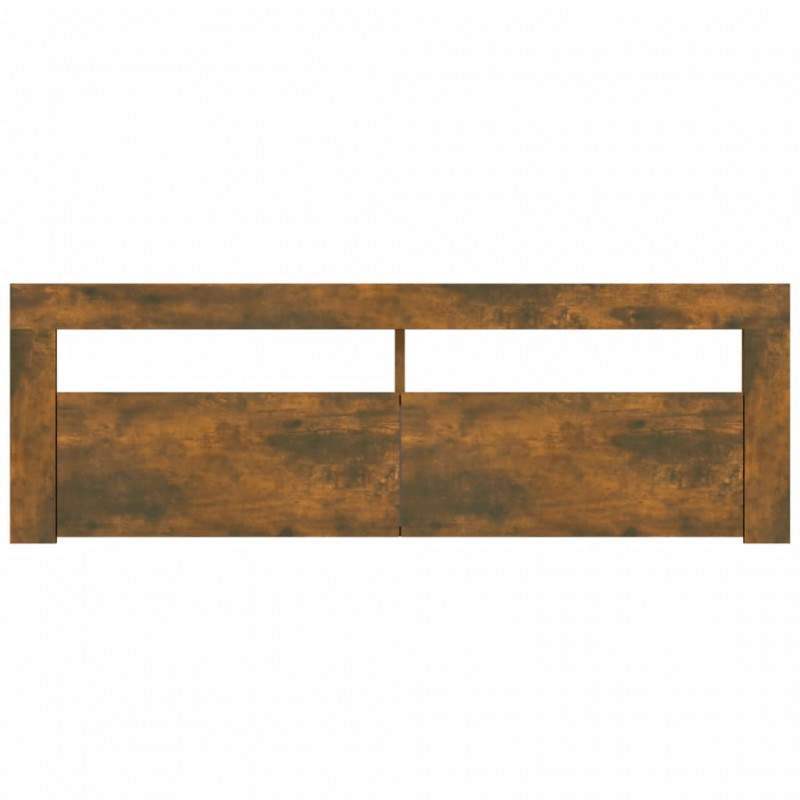 Szafka pod TV z oświetleniem LED, przydymiony dąb, 120x35x40 cm