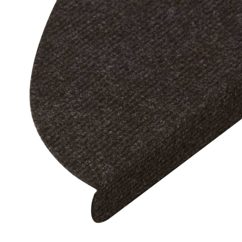 Samoprzylepne nakładki na schody, 10 szt., czarne, 56x17x3 cm