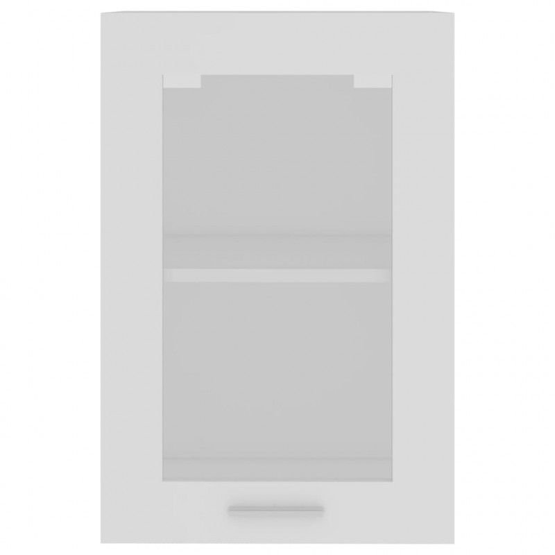 Szafka wisząca z szybą, biała, 40x31x60 cm