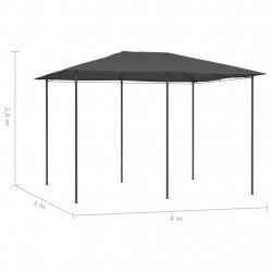 Altana, 3x4x2,6 m, antracytowa, 160 g/m²