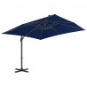 Parasol wiszący z aluminiowym słupkiem, 3x3 m, niebieski