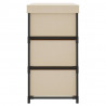 Szafka z 6 szufladami, 55x29x55 cm, kremowa, stal