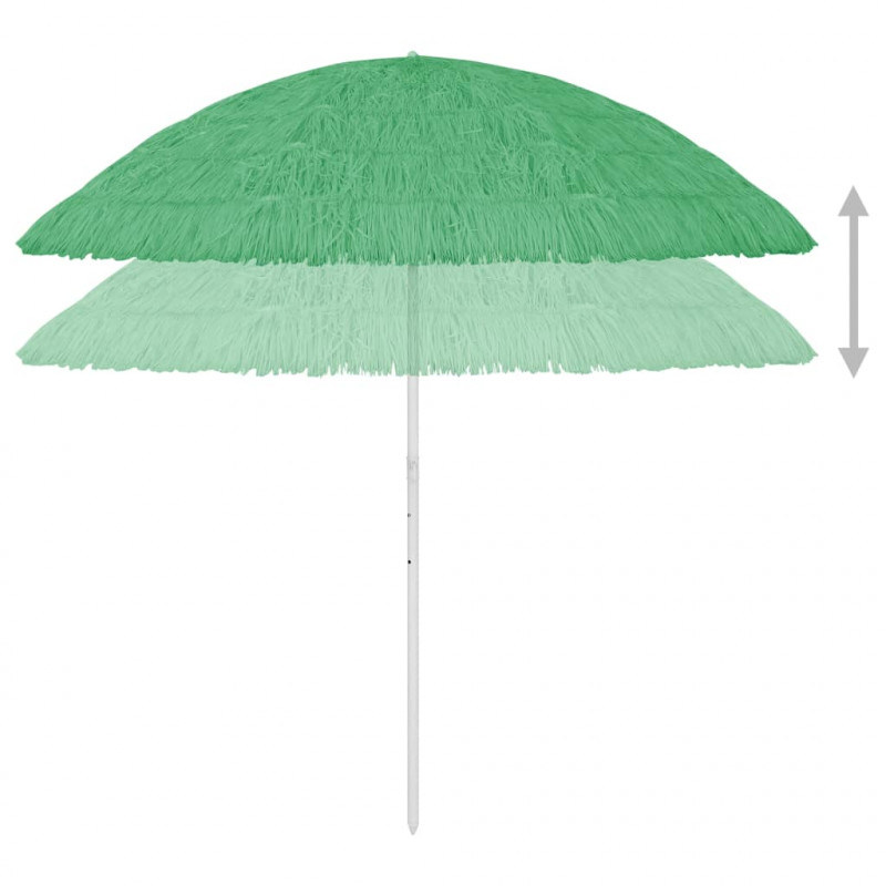 Parasol plażowy w hawajskim stylu, zielony, 300 cm