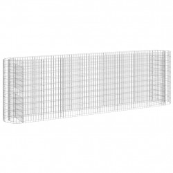 Podwyższona donica gabionowa galwanizowane żelazo 330x50x100 cm