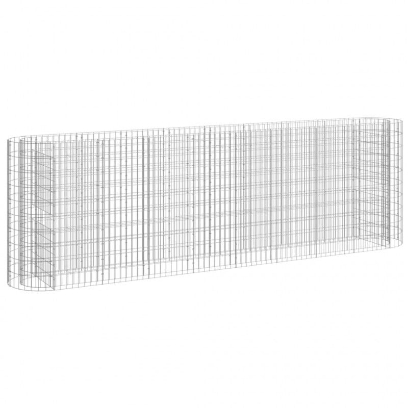 Podwyższona donica gabionowa galwanizowane żelazo 330x50x100 cm