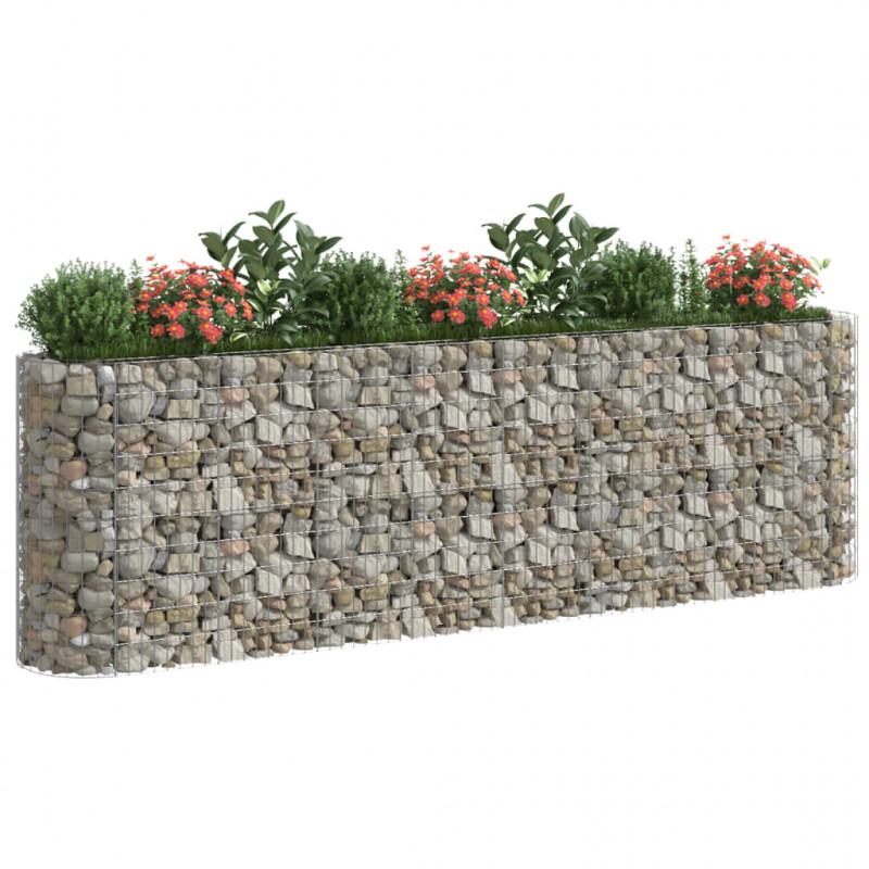 Podwyższona donica gabionowa galwanizowane żelazo 330x50x100 cm